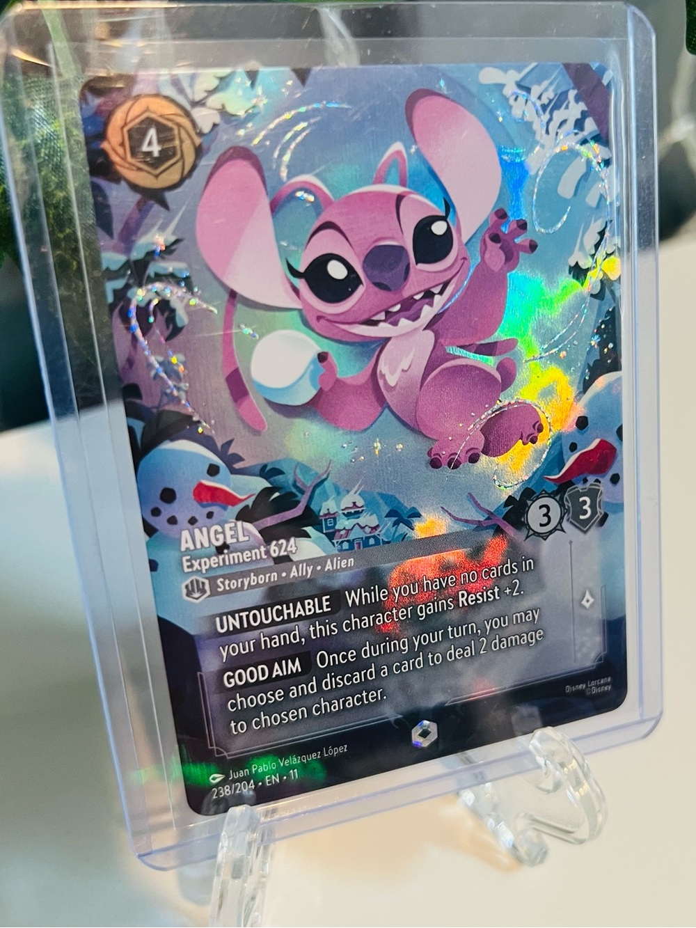 Disney Lorcana Angel Experiment 624 Pink Holo (Enchanted)